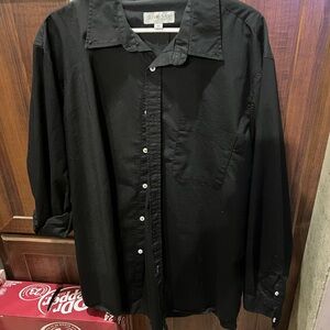 Men's Classic Black Button Down Shirt snow river brand size XXL